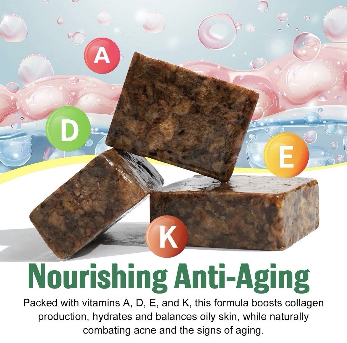 RAW African Natural Original Black Soap Bar