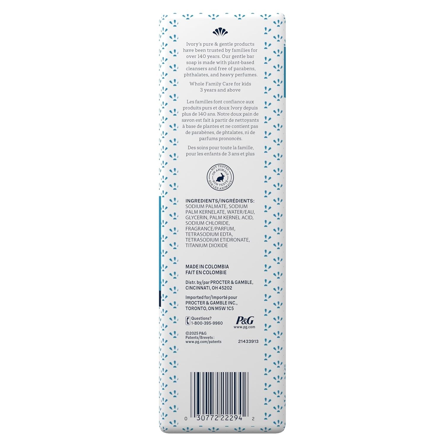 Ivory Gentle Bath Bar Soap 4 oz 10 Count 99.44% Pure Family Pack