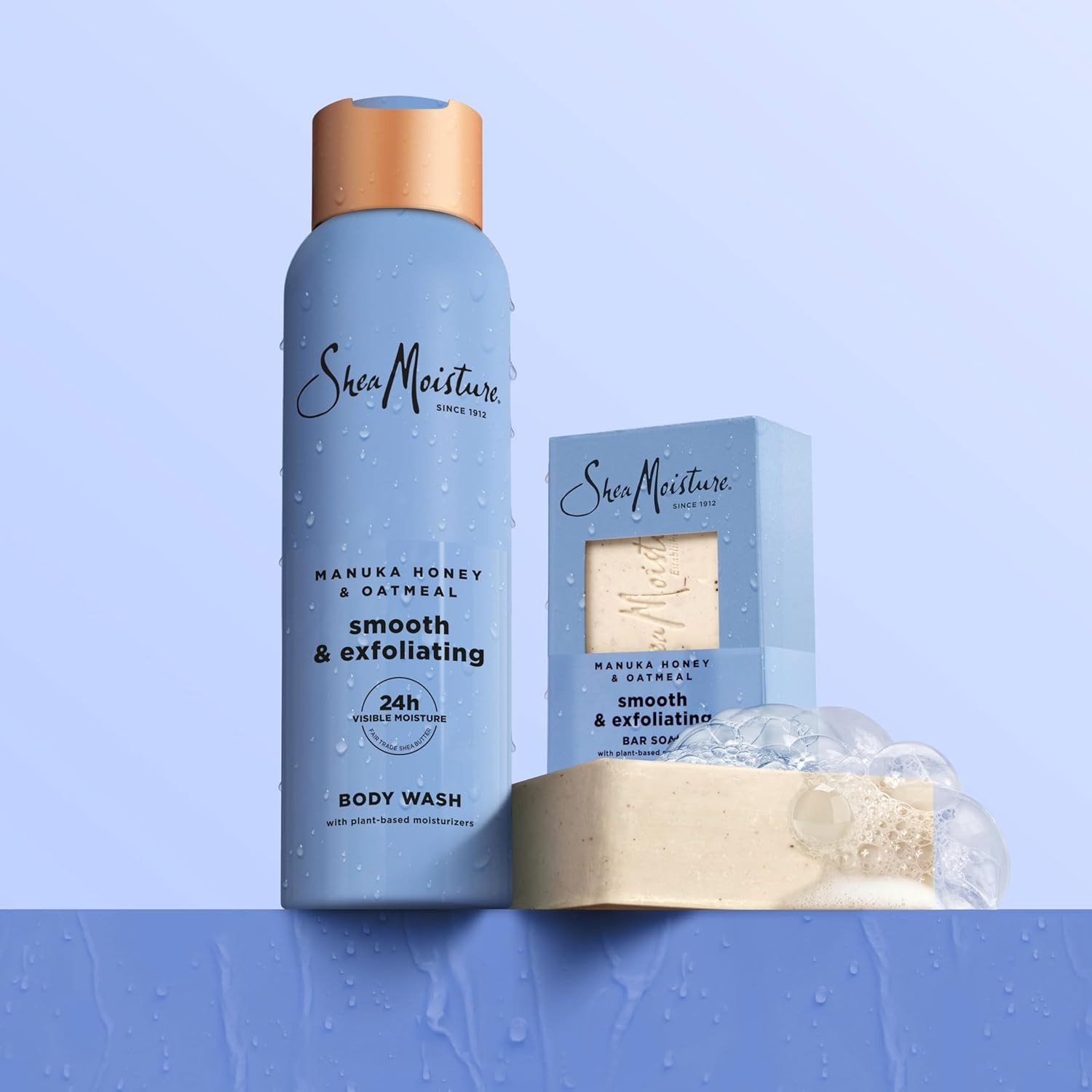 Manuka Honey Oatmeal Natural Exfoliating Smoothing SheaMoisture Bar Soap 4 Count
