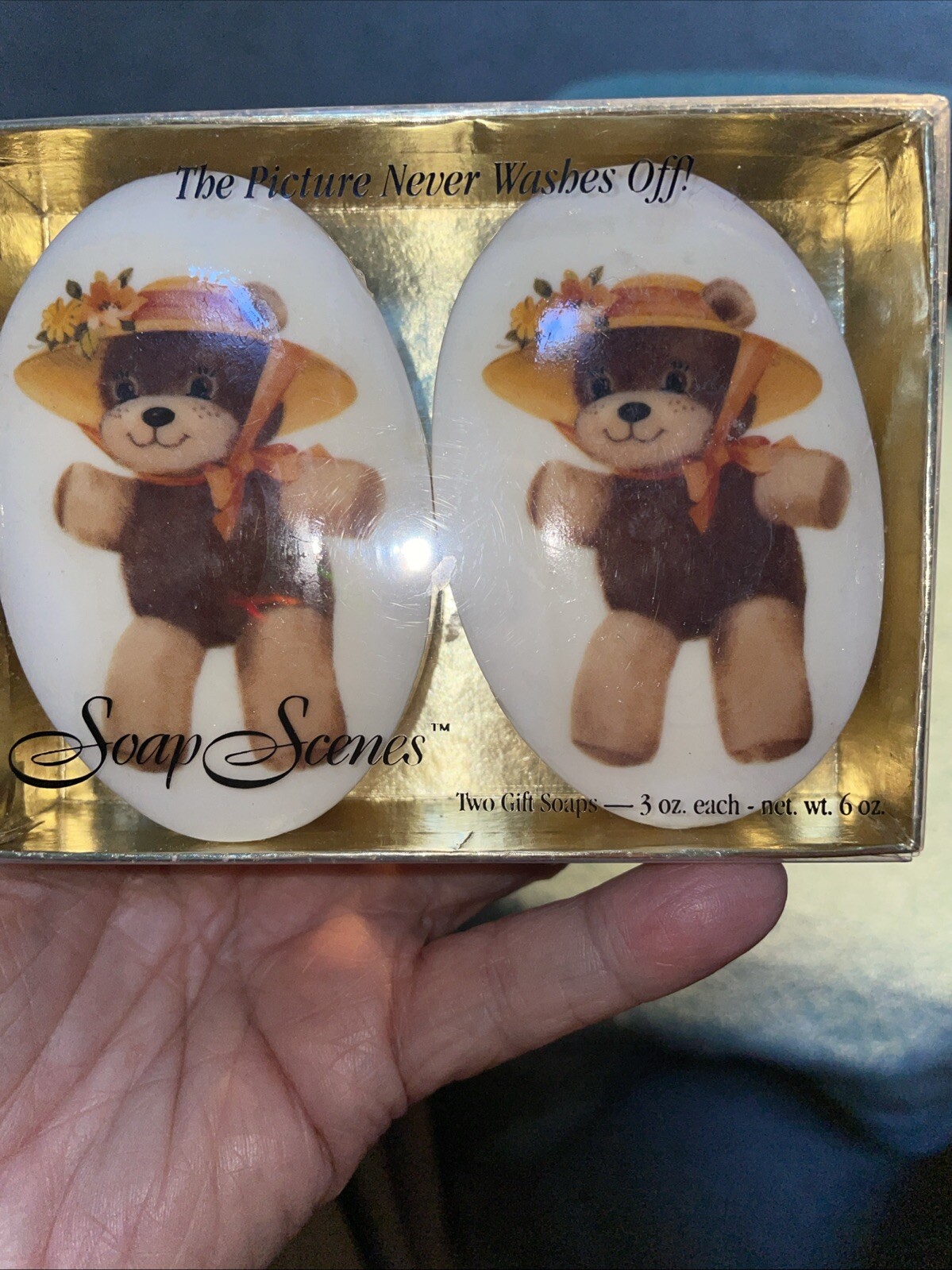 Soap Scenes Bears Picture Never Washes Off Set Of 2 New In Box