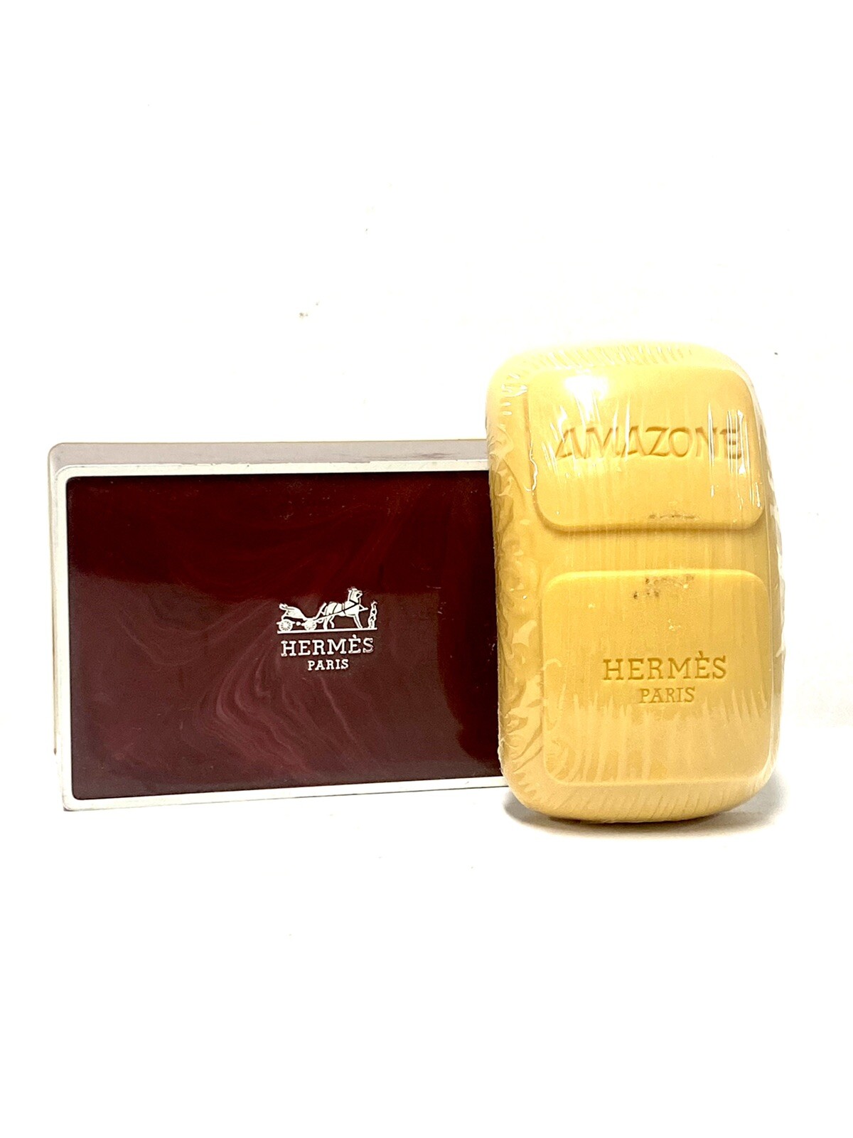 HERMES AMAZONE 3.5oz 100g PERFUME SAVON SOAP BOX Women With Case -RARE- (BJ40