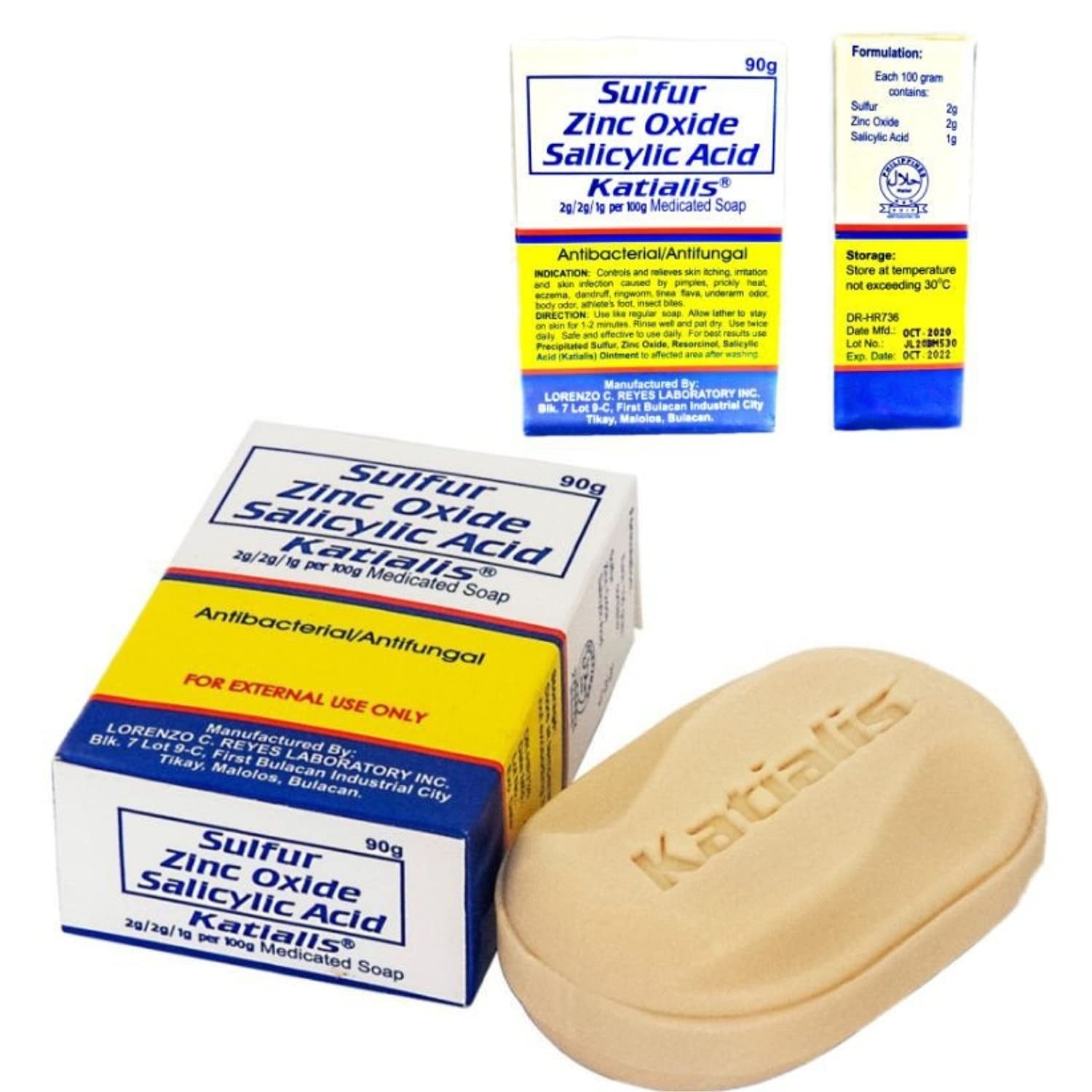 KATIALIS SOAP Sulfur Zinc Oxide Salicylic Acid Anti Fungal Anti Bacterial Soa…