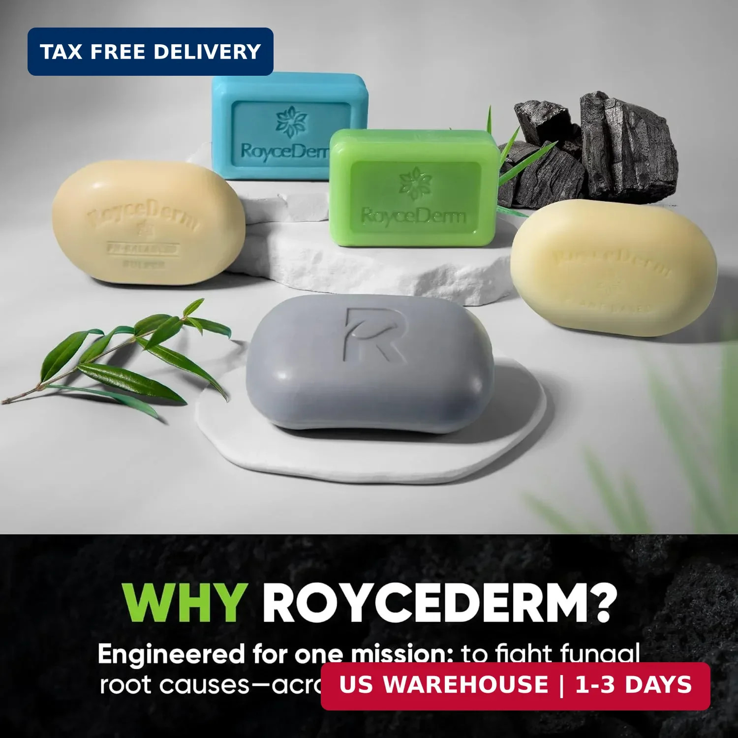 Roycederm Antifungal Soap for Active Skin – Medicated Bar for Athlete’s Foot, Jo