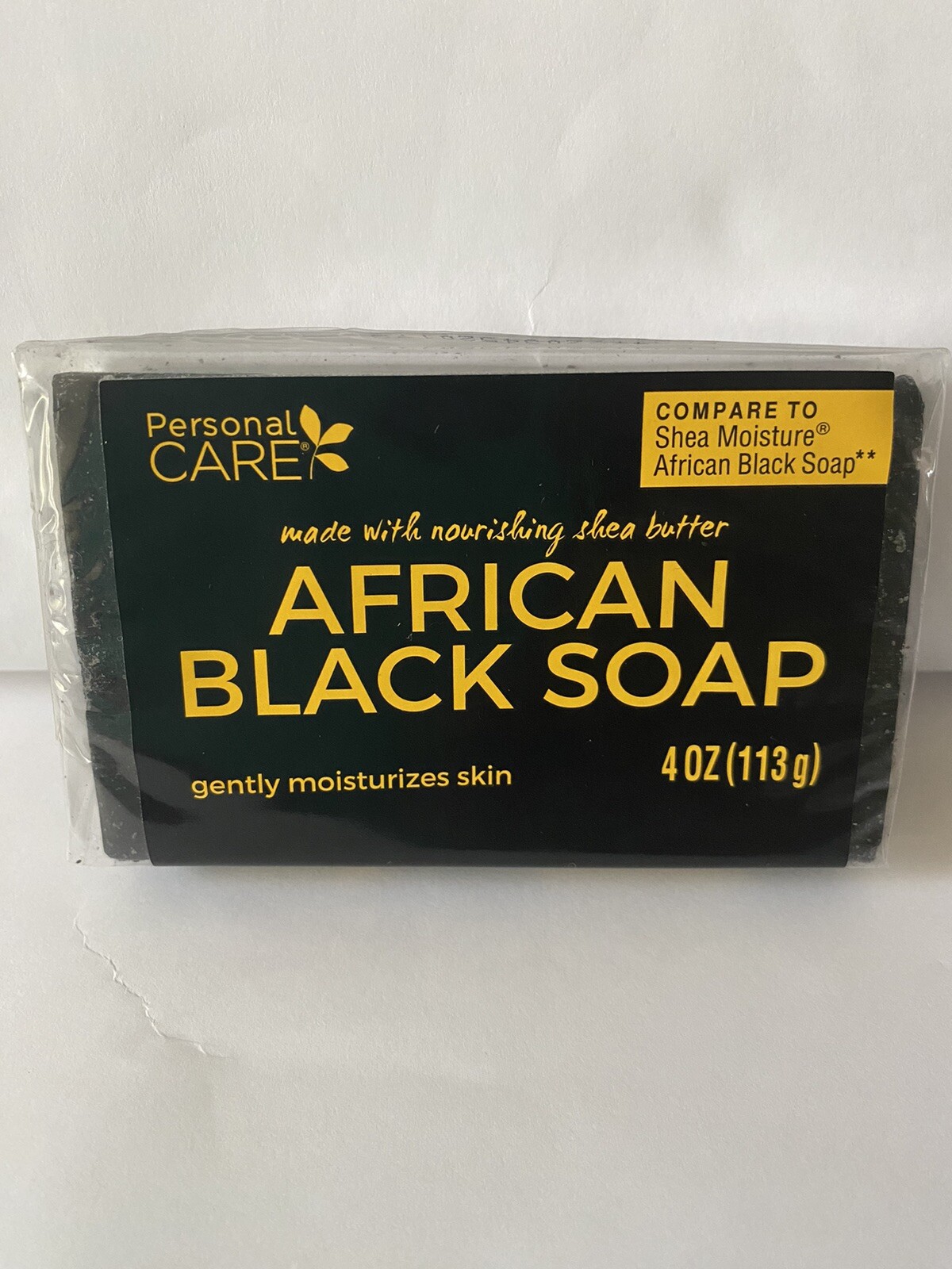 3 NEW Bars of Personal Care African Black Soap, Shea Butter 4 oz. Delta Brand