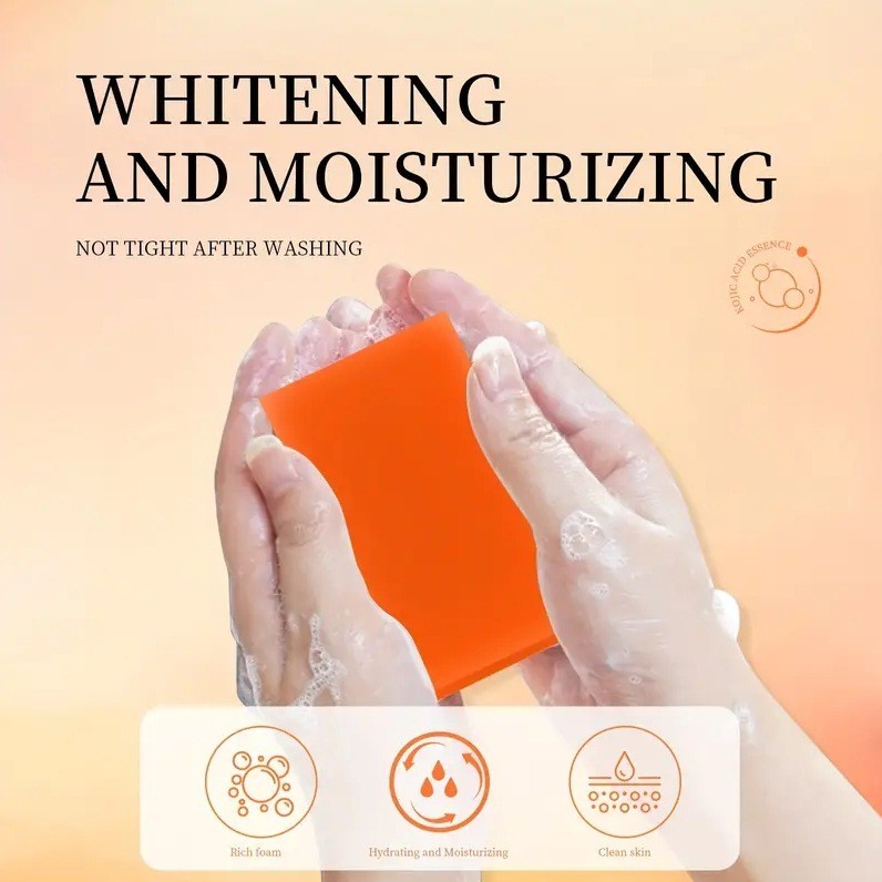 2 PACK Kojic Acid Soap 100g Dark Spot Remover with Vitamin C, Retinol, Collagen