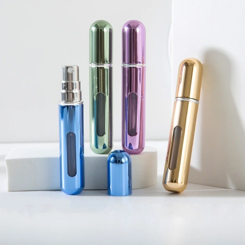 10Pcs Mini Refillable Travel Portable Perfume Atomizer Bottles Spray Pump Case