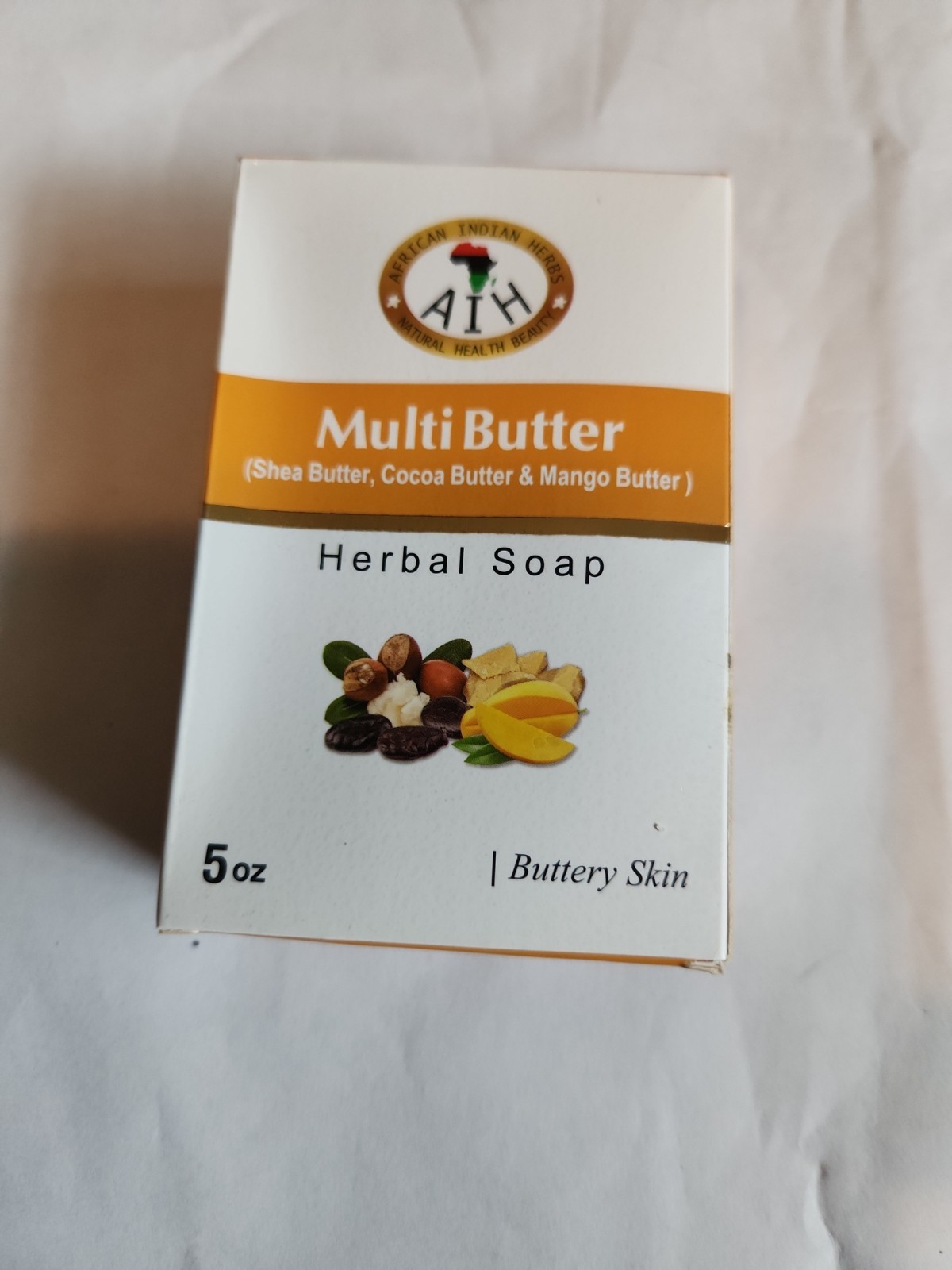 Multi Butter Herbal Soap Bar. Two Available.