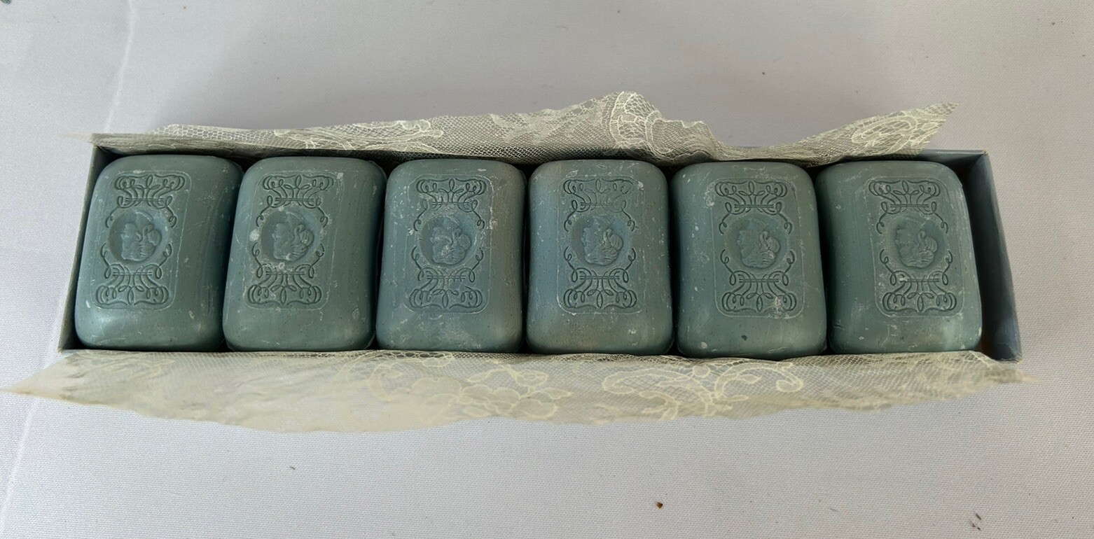 Vintage Aqua Soap 6 Bars Original Box Unbranded