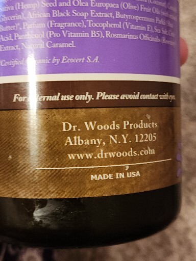 Dr. Woods Organic Shea Butter Pure Black Castile Soap 32 oz Liquid
