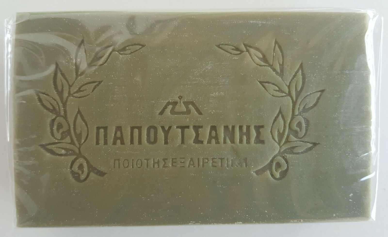 Green Pure Olive Oil Soap – Pack of 4 x 100g – Greek Traditional “Papoutsanis”