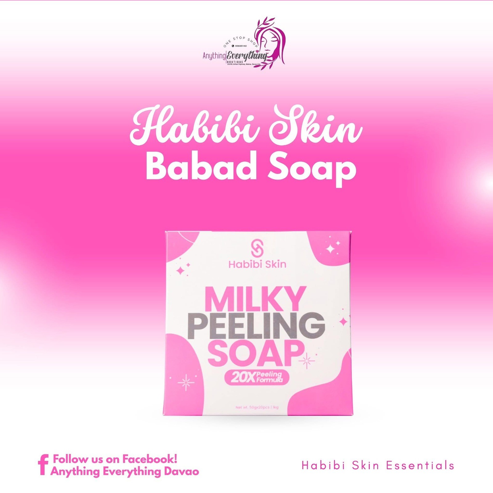 Habibi Skin Essentials Milky Peeling Soap 50g Pack of 20 Bars. A Legit Seller.