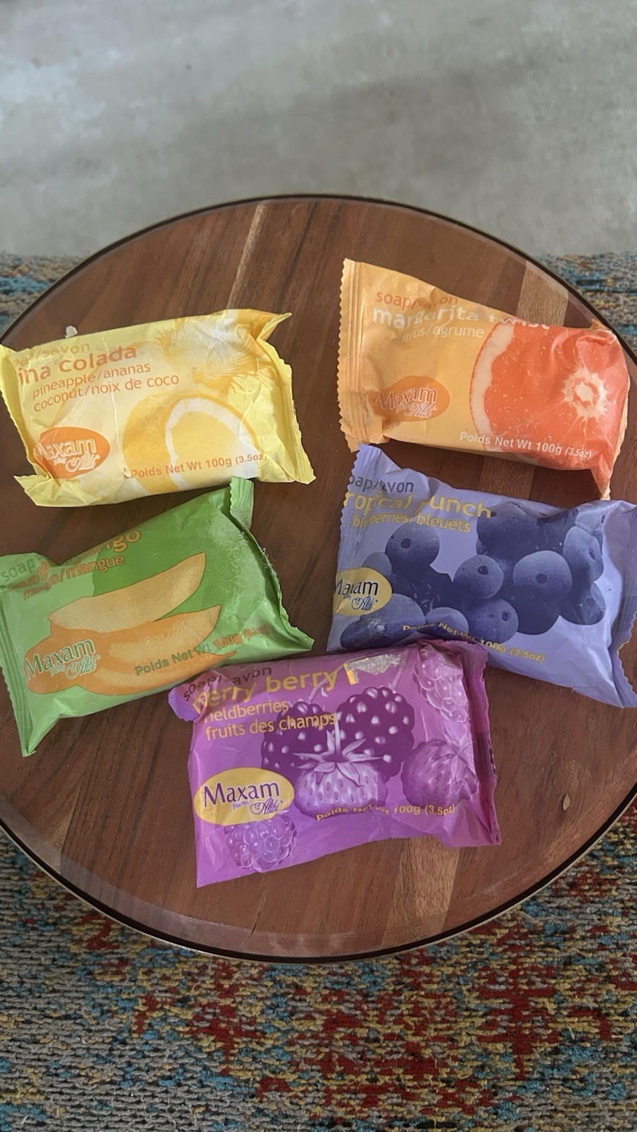 LOT (5) Maxam Soap Bars From Fruit Series Multi Fruit Scents Discontinued