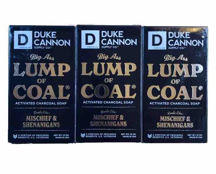 Duke Cannon Big Ass Lump of Coal Soap 10oz Each Activated Charcoal – Set of 3