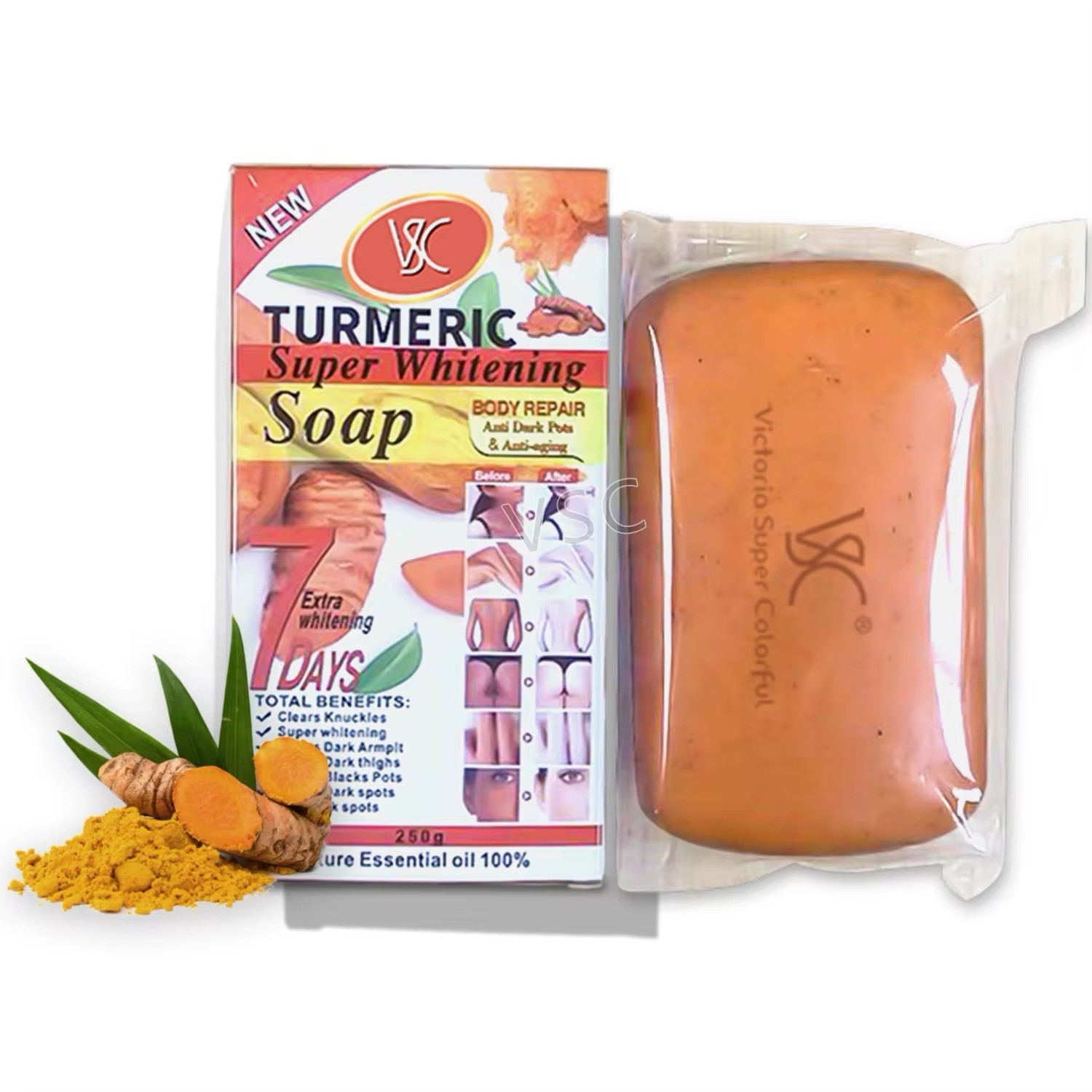 VSC Body Corrector Vitamin C Soap 250g Orange Scent Fruit Pattern Face & Body