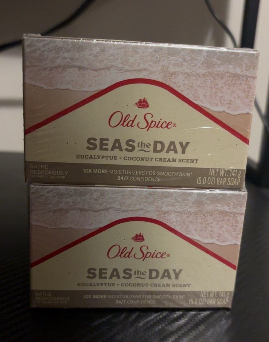 Old Spice Seas the Day Eucalyptus + Coconut Cream Moisturizing Bar Soap 4pk 20oz