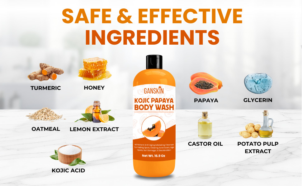 Kojic Acid Soap for Hyperpigmentation – Skin Brightening Kojic Papaya Body Wash