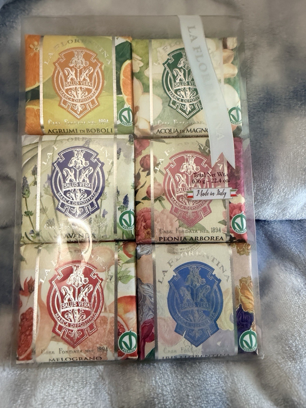 La Florentina ~ Magnolia, Iris, Pomegranate, Citrus, Lavender Peony Bar Soap Set