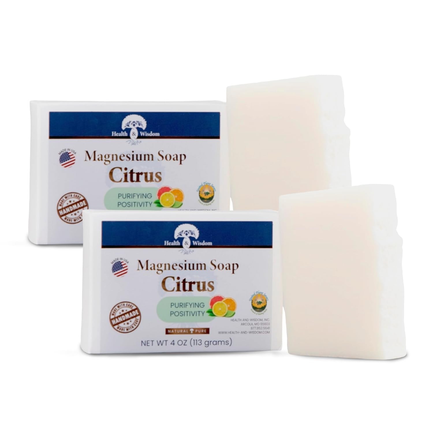 Magnesium Bar Soap with Aloe & Essential Oils – 4oz