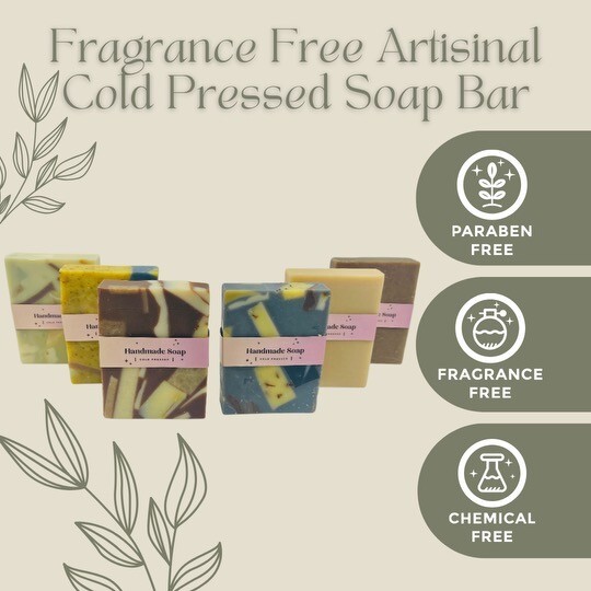 Fragrance Free Cold Press Bar Pure CHEMICAL FREE VEGAN Oil 6 PACK Free Ship