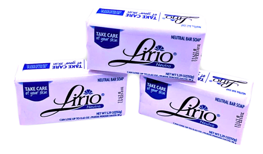 3-Pack Lirio Neutral Bath Soap Bars 5.3 oz Each Daily Cleansing Soap