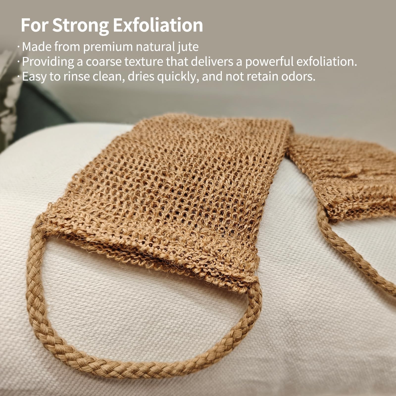 Extra Rough Exfoliating Back Scrubber,Natural 1 Count (Pack of 1), New Pack