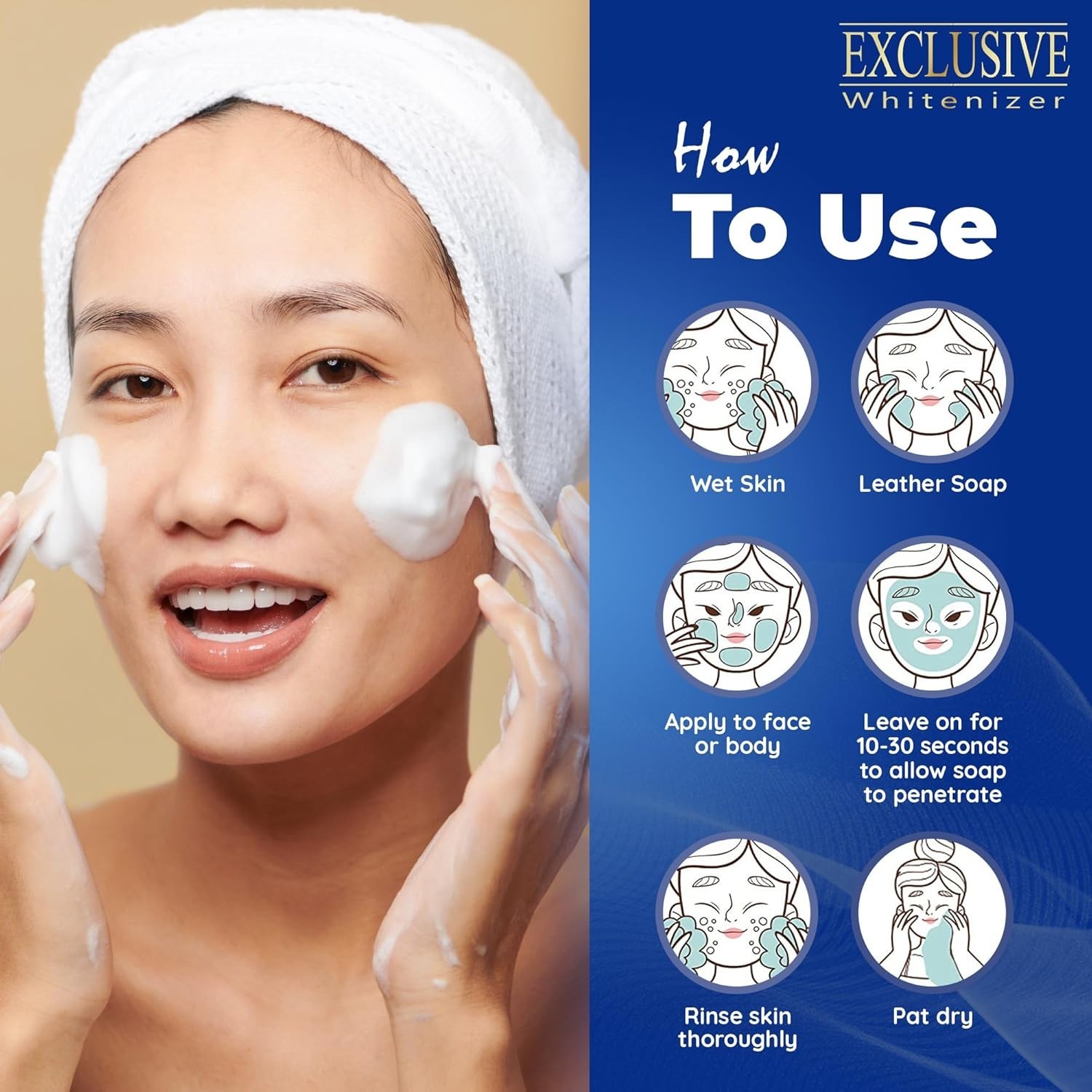 Exclusive Exfoliating Soap, 200g / 7oz – Moisturizing Bar Soap For Face and Body