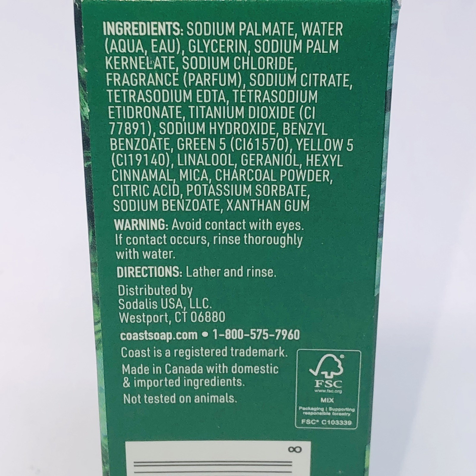 6 Bars! Coast® Emerald Burst Moisturizing Soap 7.05 Oz ea. Luxurious Scented Bar
