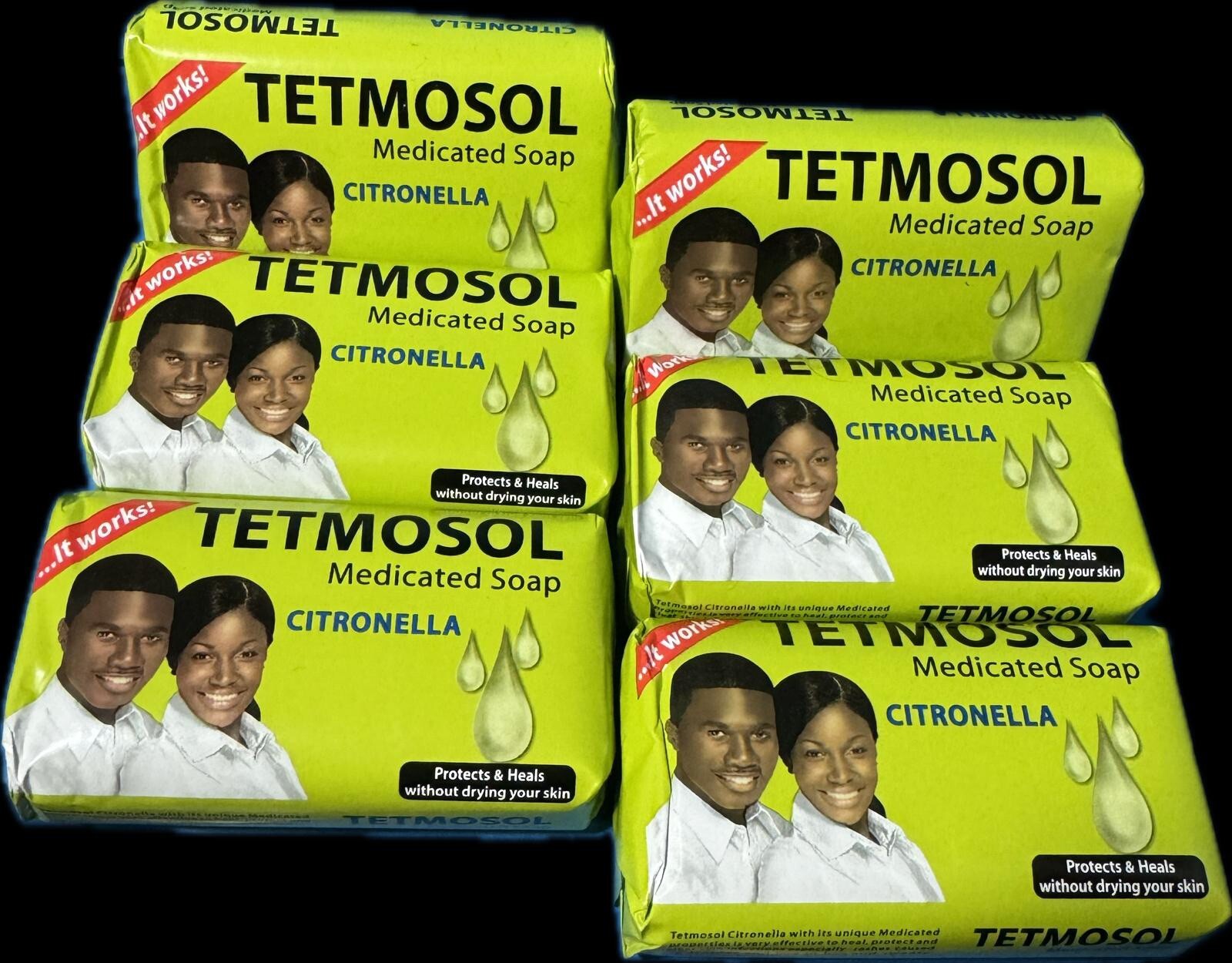 Tetmosol Medicated Soap Citronella LOT OF 6 SOAPS. USA 🇺🇸 SELLER 75grm✅