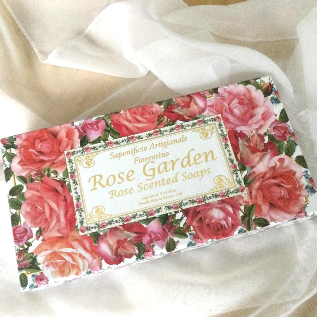 2-Pack Saponificio ~ Rose Garden Rose Scented Bar Soap 6 Bars 125 g Each
