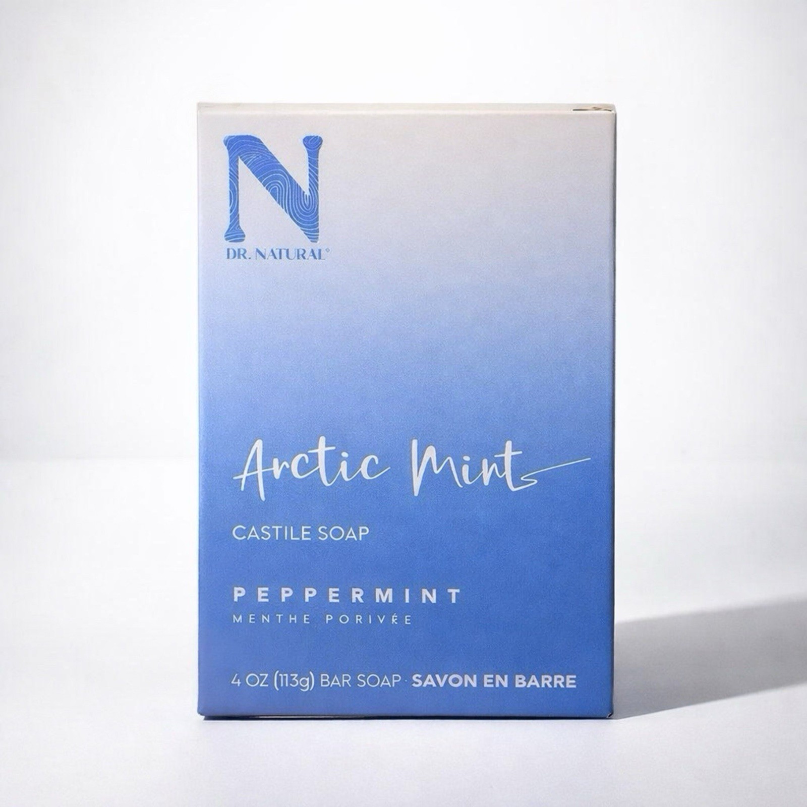 Dr. Natural Bar Artic Mint Peppermint Castile Soap Lot of 2 New 4 Oz. (113g)