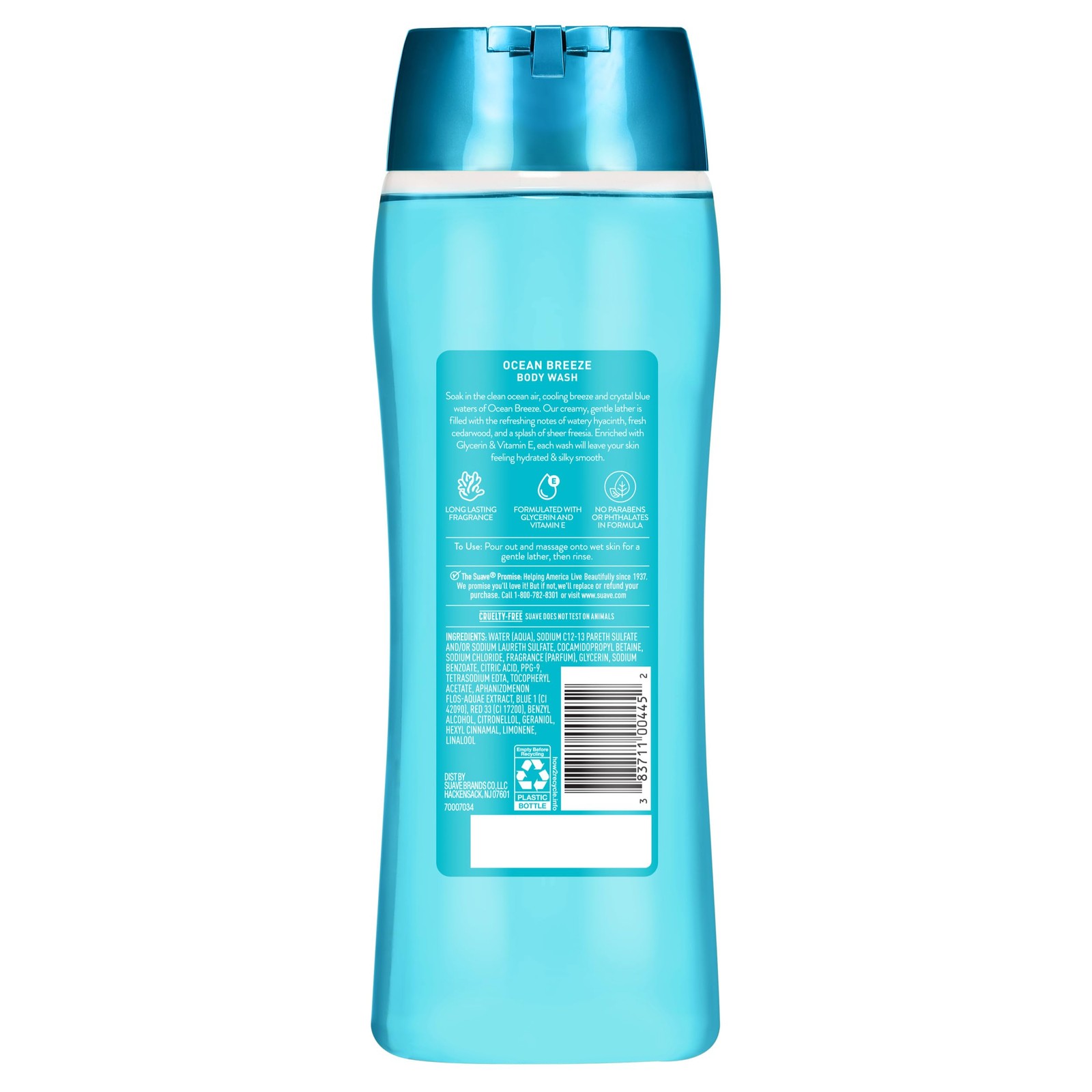 Suave Ocean Breeze Moisturizing Body Wash with Glycerin 18 Fl Oz (Pack of 1)