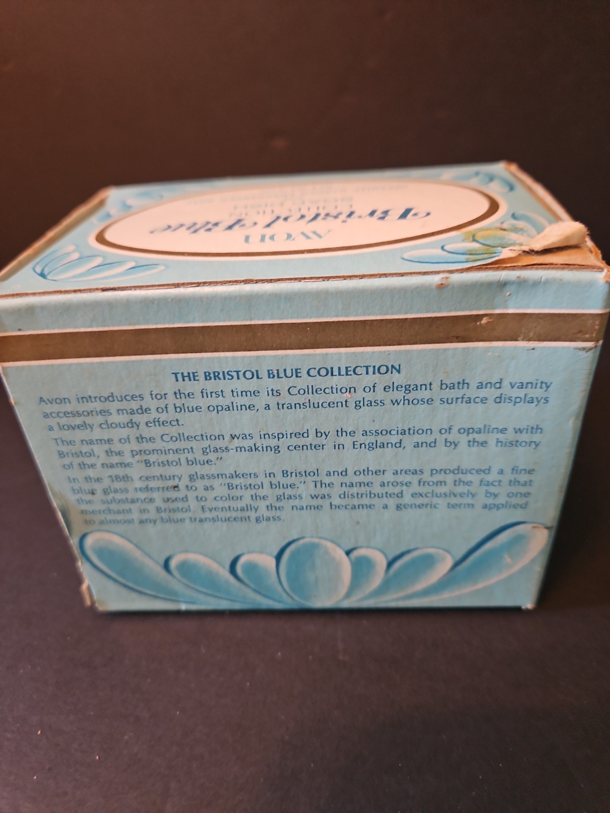 Vintage Avon Bristol Blue Collection Soap Dish & Imperial Garden Fragranced soap