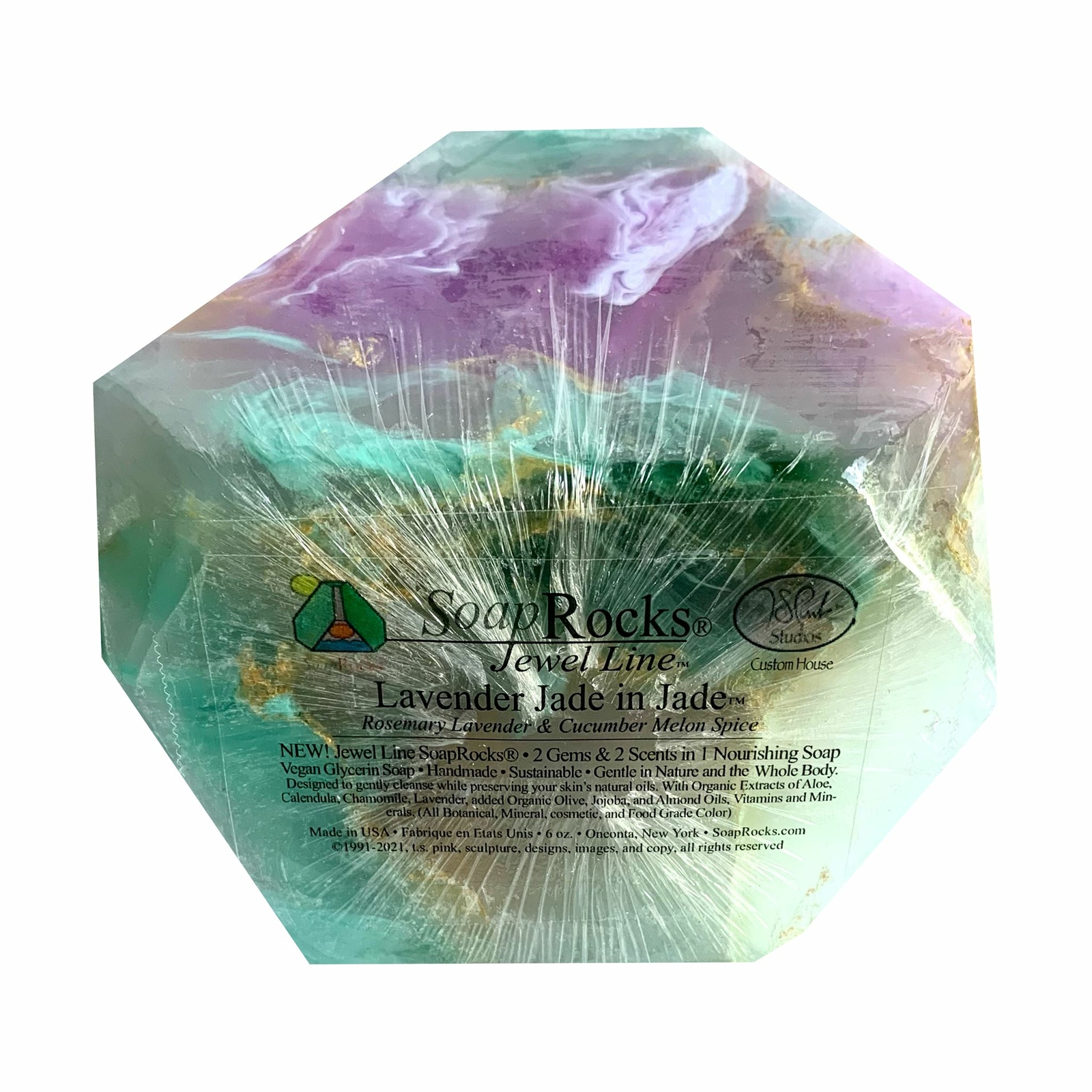 T.S. Pink SoapRocks Jewel Collection – Lavender Jade in Jade