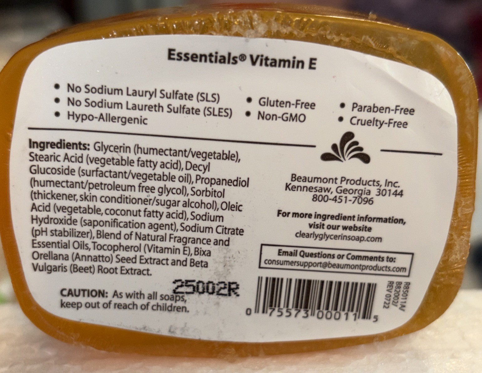 Clearly Natural Essentials Vitamin E Glycerin Soap