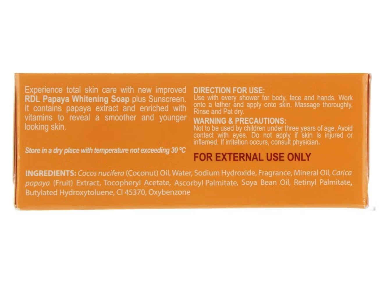 3 Box x 135g Papaya Whitening Soap with Vitamins A, C and E Ship Malaysia