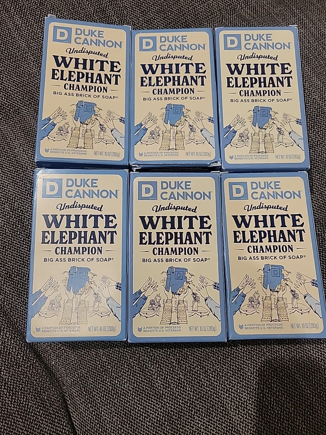 Lot Of 6 New Bars Duke Cannon Supply Co White Elephant BIG ASS BRICK Soap