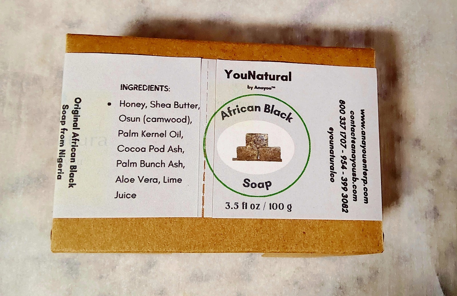 African Black Soap from Nigeria New 3.5 oz