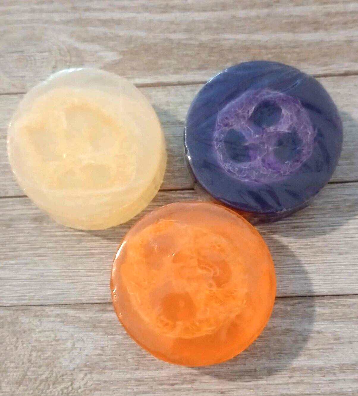3 Loofah Soaps – Lavender -Citrus -Coconut Scented Soaps – 3.5 OZ