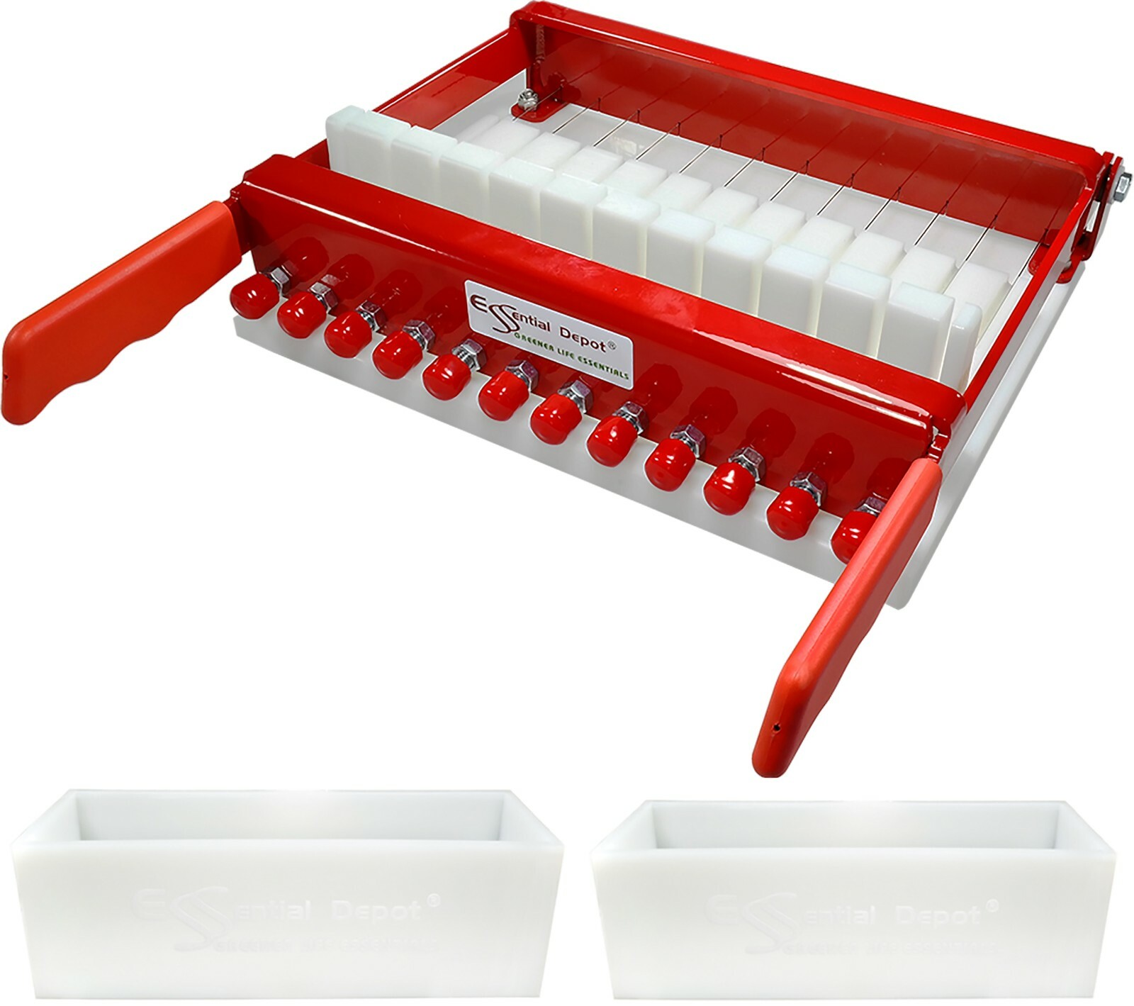 Soap Cutter + 2 Natural Silicone Soap Molds