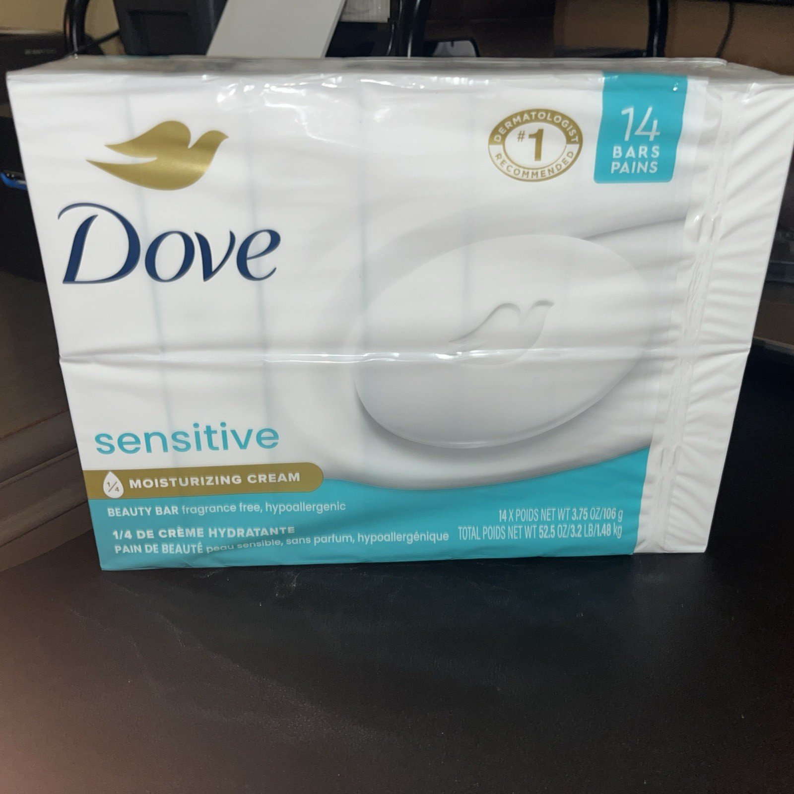 Dove Moisturizing Soap Bar for Softer Skin – 3.75oz, Pack of 14 Bars