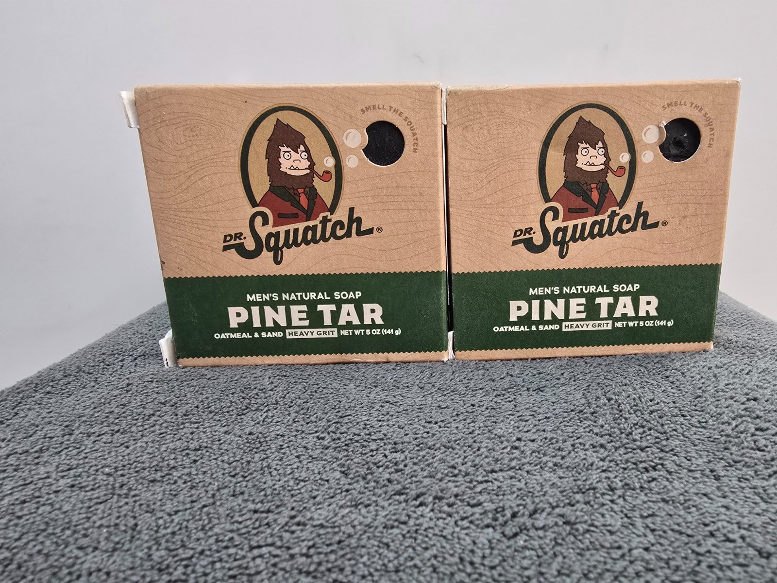 (2) Dr. Squatch Pine Tar ~ Heavy Grit Bar Soap , 5 ounces