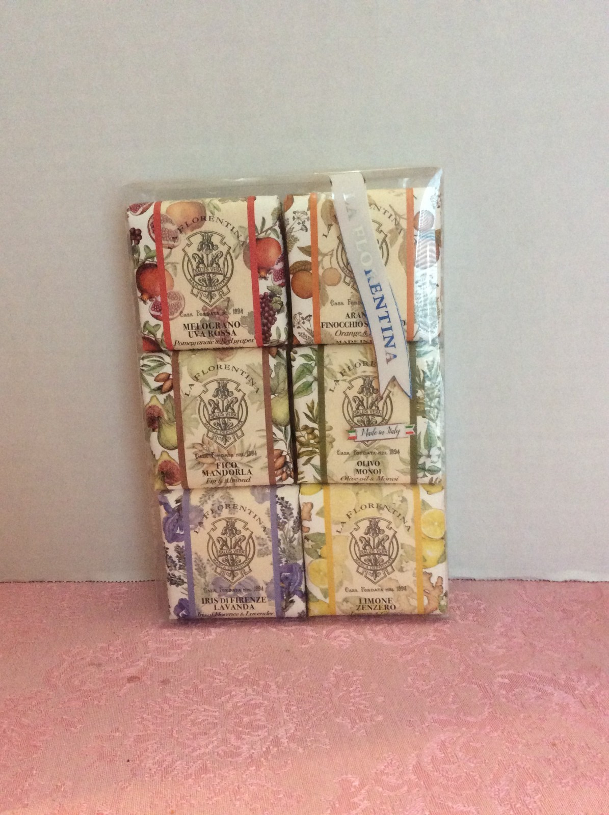 La Florentina Italian Soap Collection Gift Set Of 6 Assorted Scents 3.7oz
