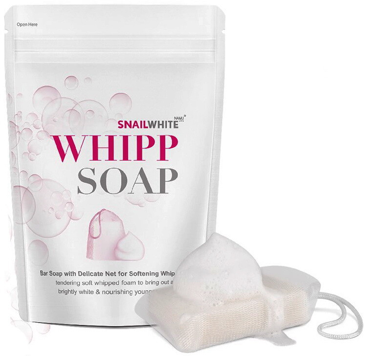 Snail White Whipp Soap Bar Foam with Delicate Softening White Namu Life 100g.