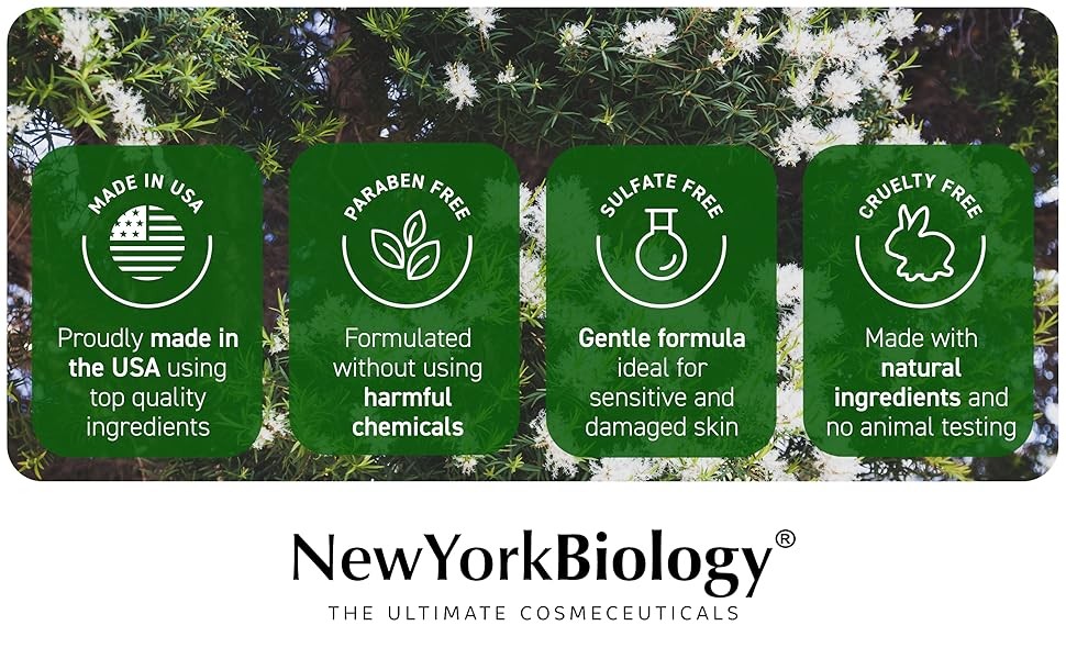 New York Biology Tea Tree Body Wash for Men and Women – Body Wash Helps Soothe
