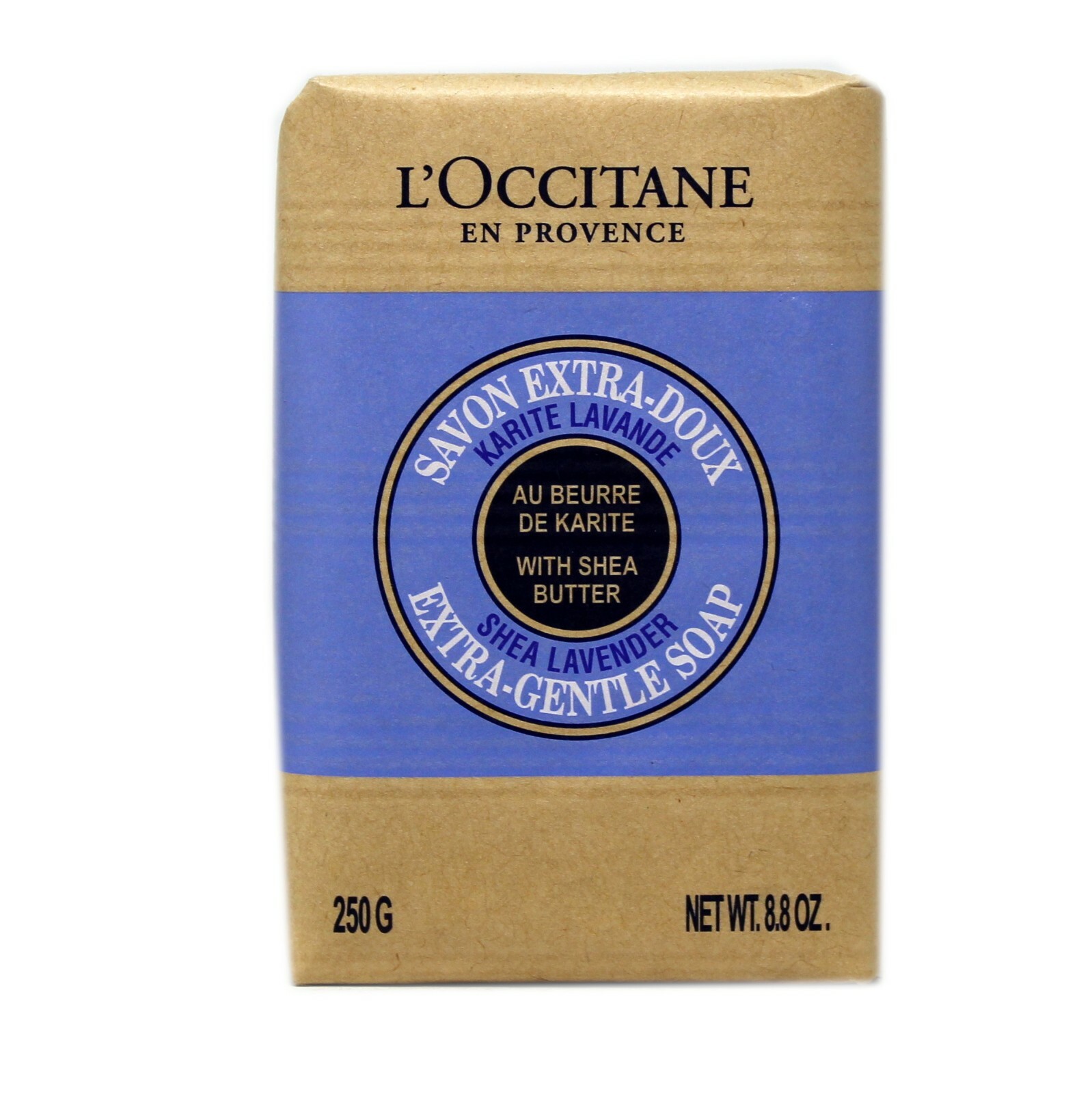 L’OCCITANE SHEA LAVENDER WITH SHEA BUTTER EXTRA-GENTLE SOAP 250 G/8.8 OZ. NEW