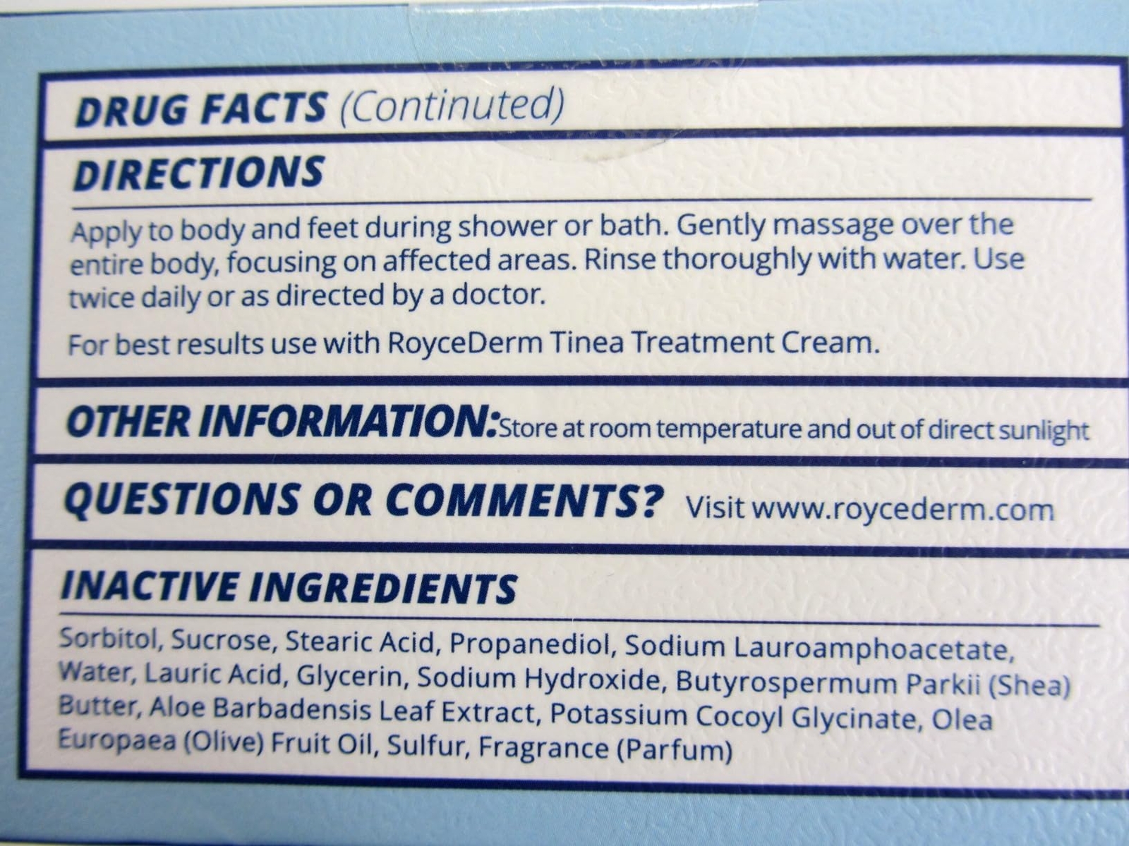 Roycederm Tinea Versicolor Relief Soap Tea Tree Oil & Sulfur Cleansing Bar, 2028