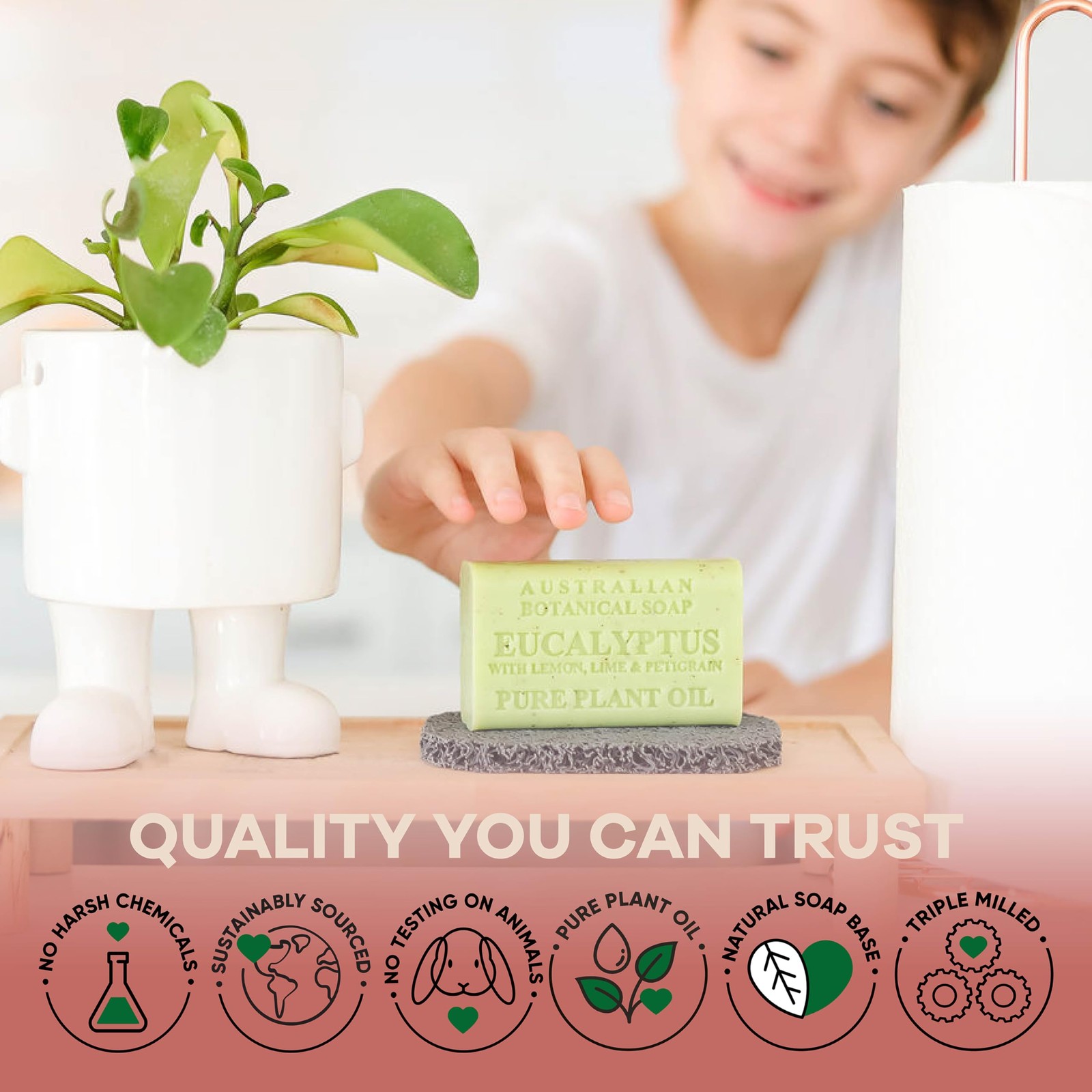 Australian Botanical Soap 6.6 OZ Eucalyptus Lime Lemon Pack of 8
