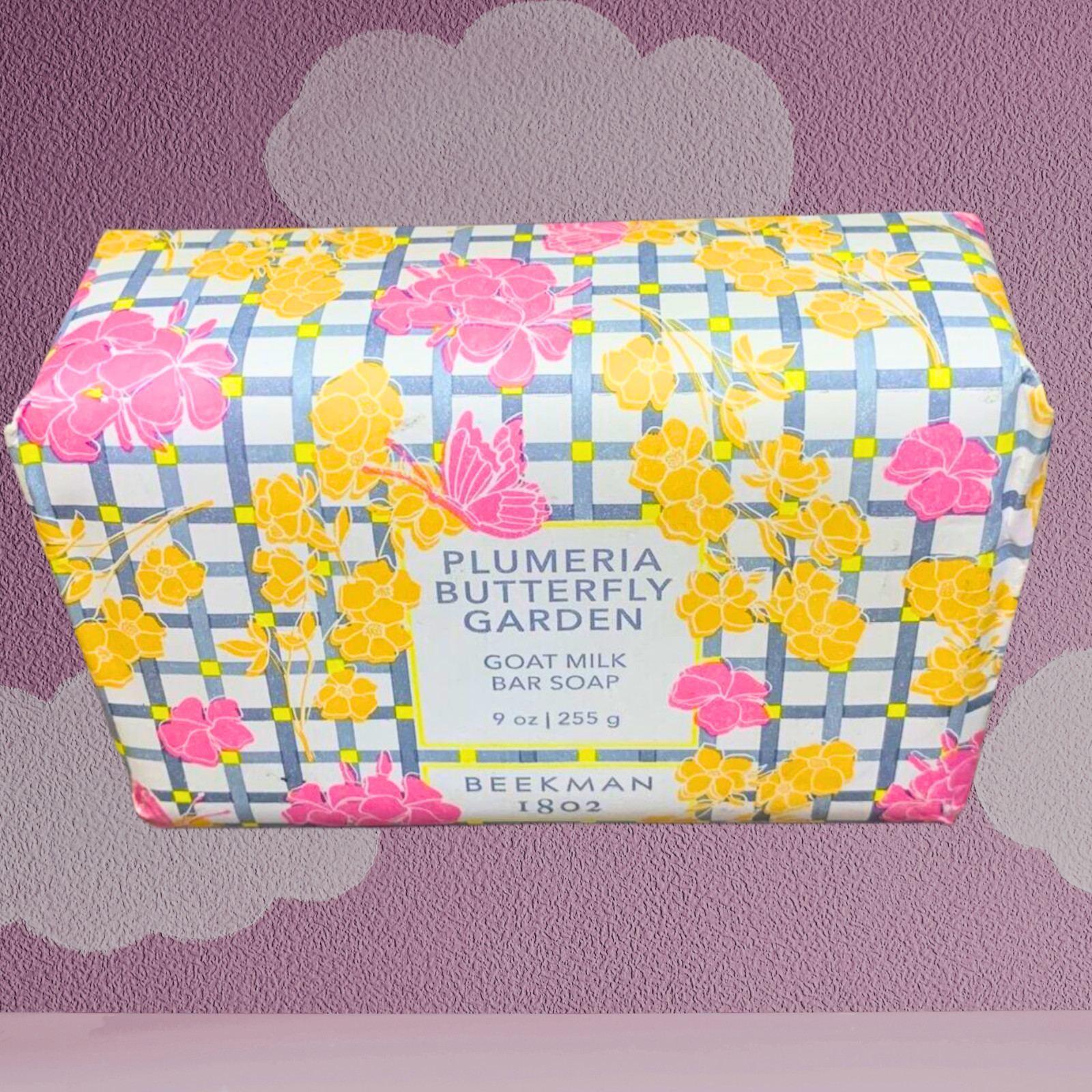 BEEKMAN 1802 Plumeria Butterfly Garden Goat Milk Bar Soap 9 OZ ~ JUMBO SIZE