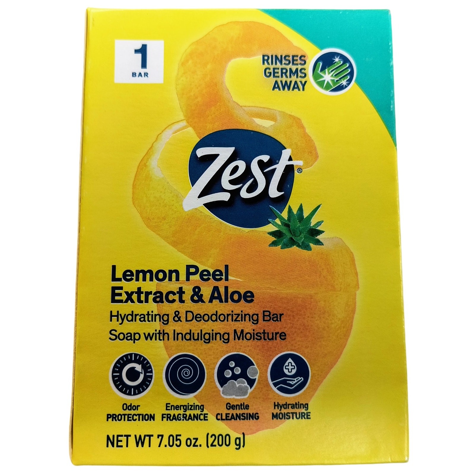 Zest Lemon Peel Extract & Aloe 7.05 oz bar soap, 12 XL bars – Discontinued