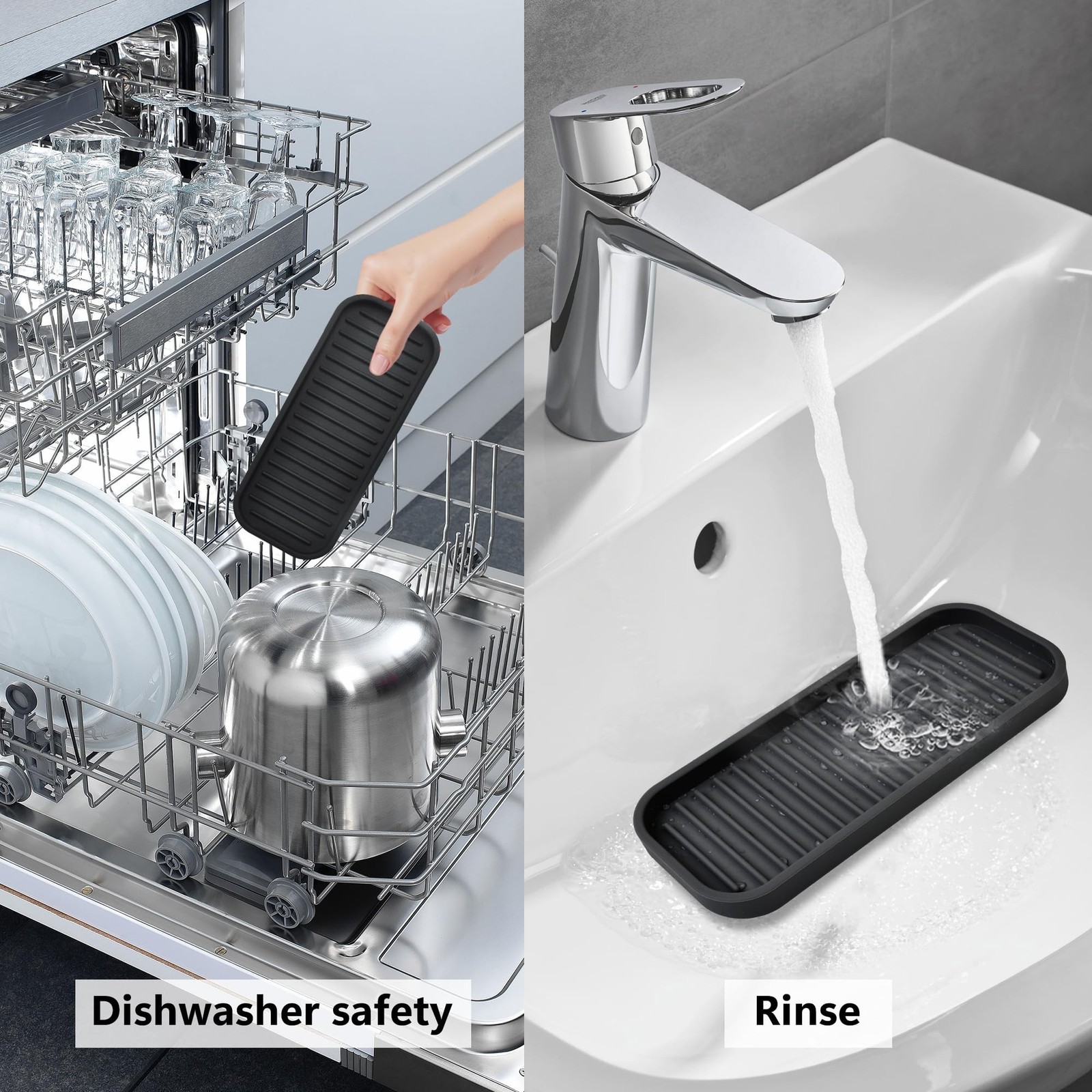 Silicone Sponge Holder for Kitchen Sink – Kitchen Soap Tray & Sponge Tray | S…